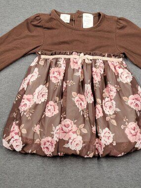 Toddler dress, FAO, size 3t, brown, good condition